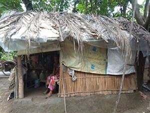 屋根の修理ができないままの家屋が多い